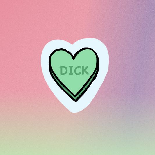 Pre-Order D**k Candy Heart Sticker