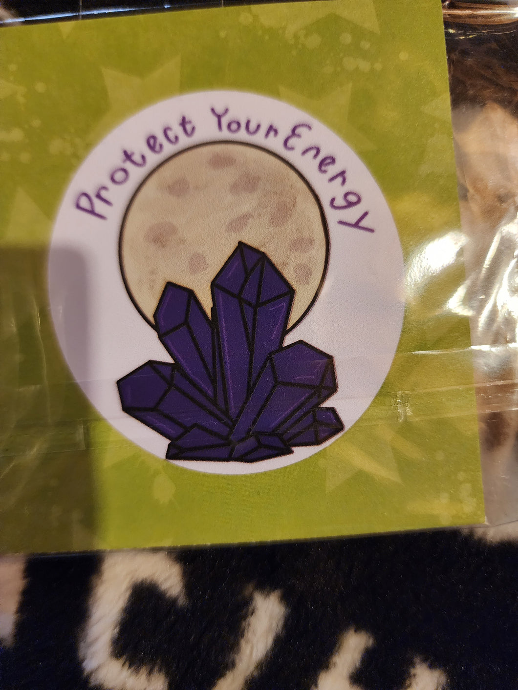 Protect Your Energy Crystal with Moon Sticker