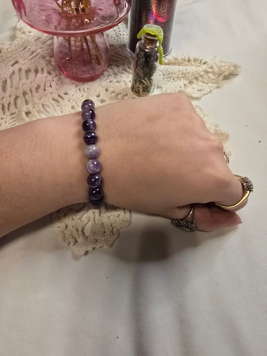 Chevron Amethyst Bracelet