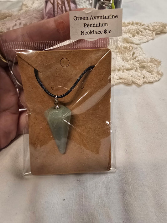 Green Aventurine Pendulum Necklace