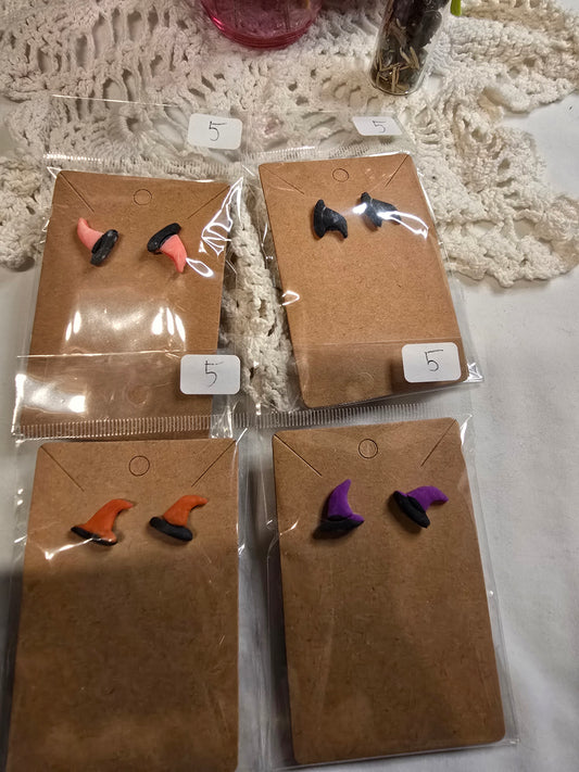 Witch Hat Polymer Clay Earrings