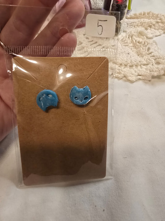 Skull Polymer Clay Earrings