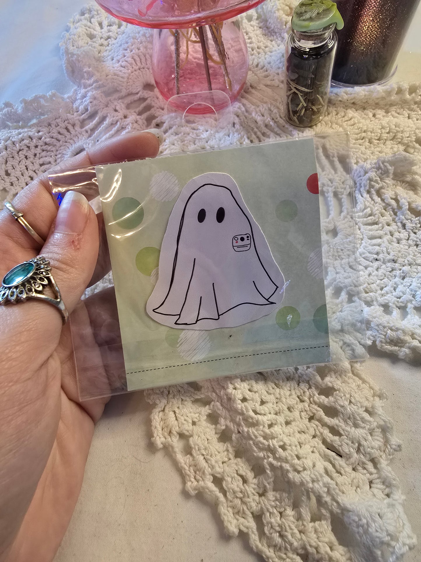 Polaroid Camera Ghost Sticker