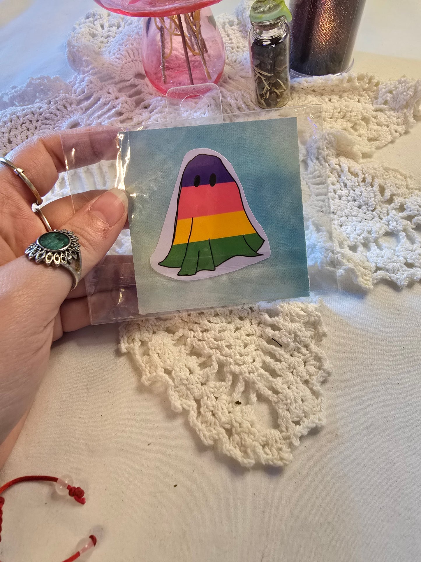 Sapphic Ghost Sticker