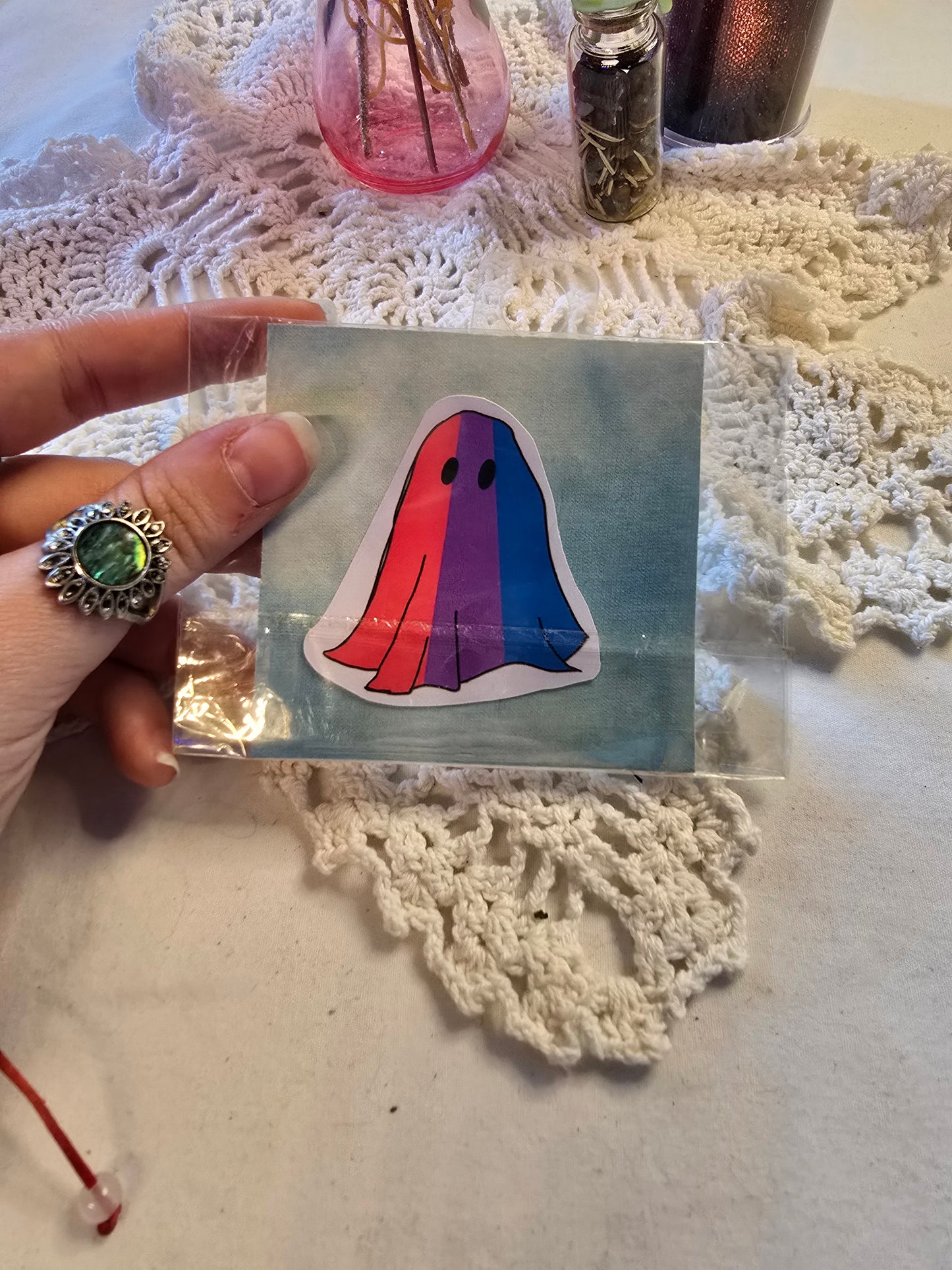 Androgyny Ghost Sticker