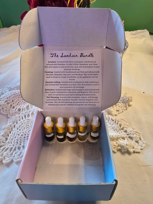 Samhain Crystal Infused Ritual Oil Sampler Pack