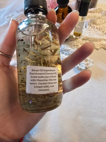 Divination Crystal Infused Ritual Oil