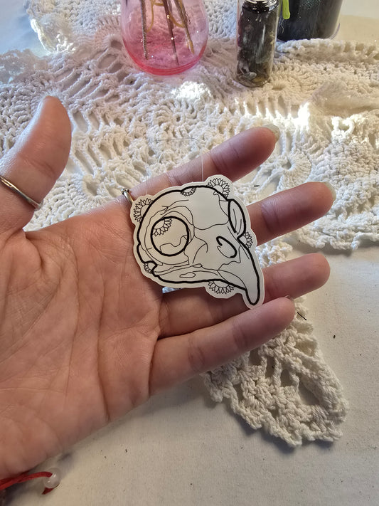 Bird Skull Sticker