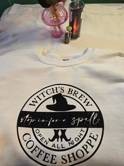 Witch's Brew Coffee Shop Crewneck Sweatshirt