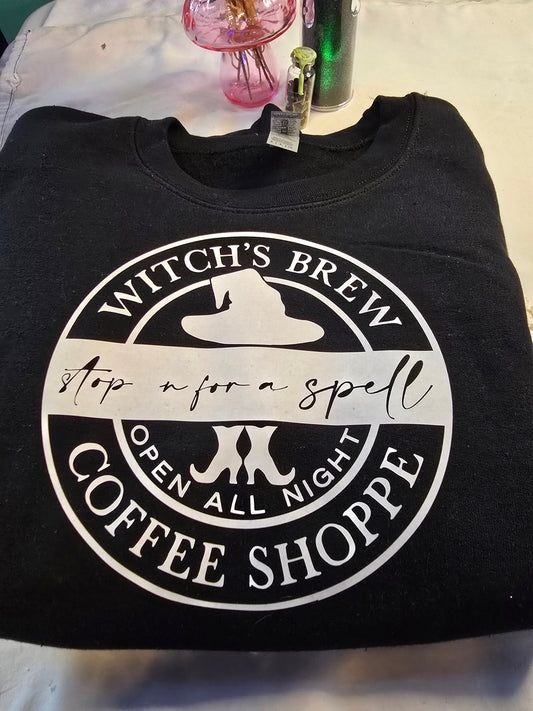 Witch's Brew Coffee Shop Crewneck Sweatshirt