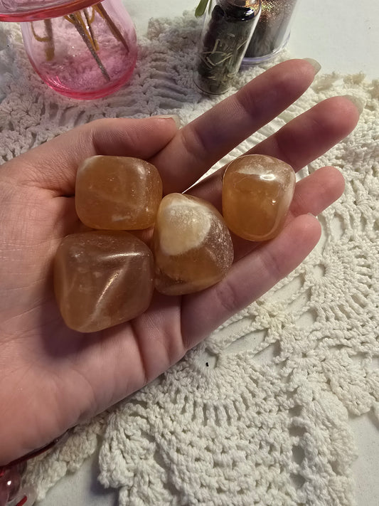 Honey Calcite Tumbles