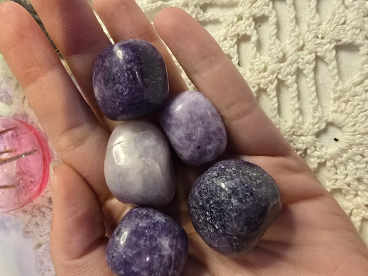 Lepidolite Tumbles