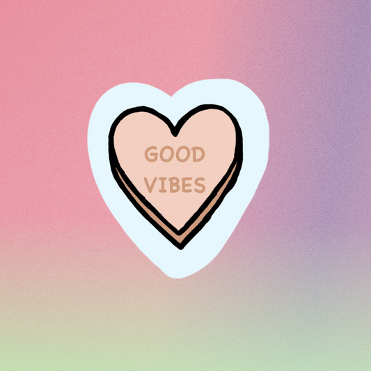 Pre-Order Good Vibes Candy Heart Sticker