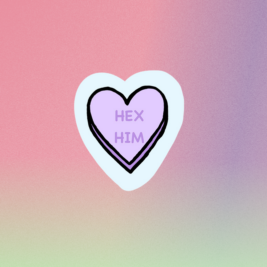 Pre-Order Hex Him Candy Heart Sticker