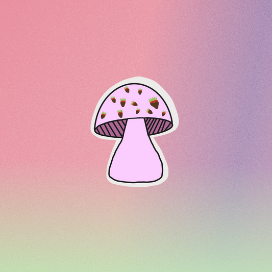 Pre-Order Chocolate Covered Strawberries Mushroom Sticker