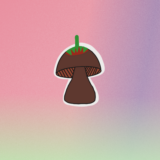 Pre-Order Chocolate Covered Strawberry Mushroom Sticker