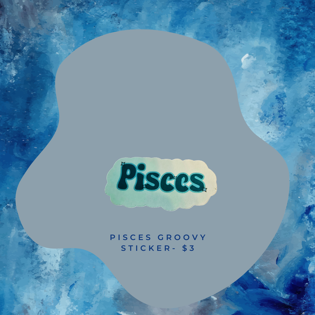 Pisces Groovy Sticker