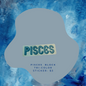 Pisces Monochrome Block Letter Sticker