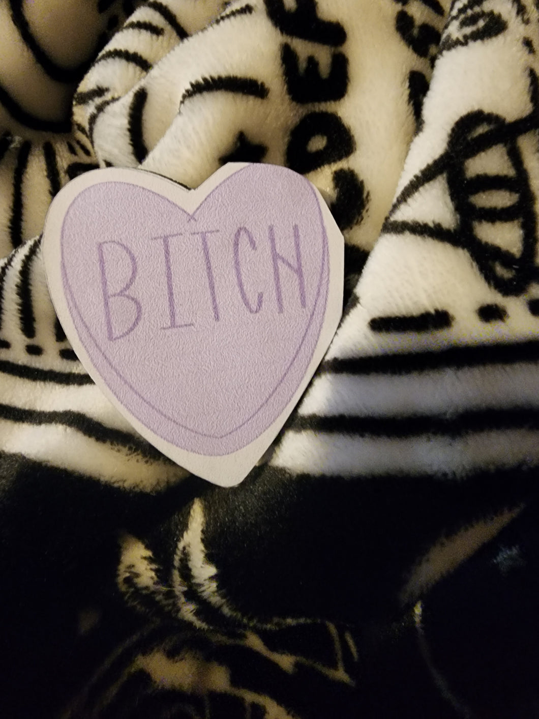 Bitch Candy Heart Sticker